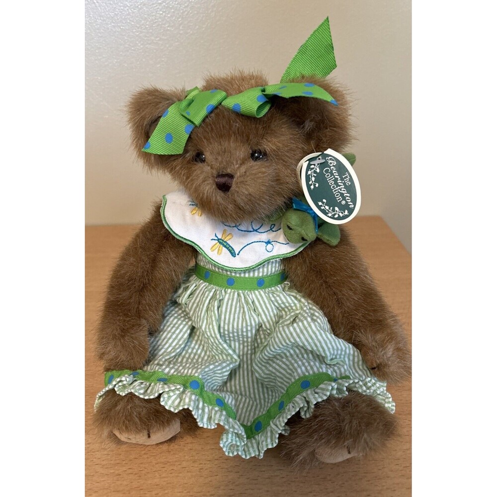 2010 Fanci Froggin' The Bearington Collection Brown Girl Jointed Bear #143217